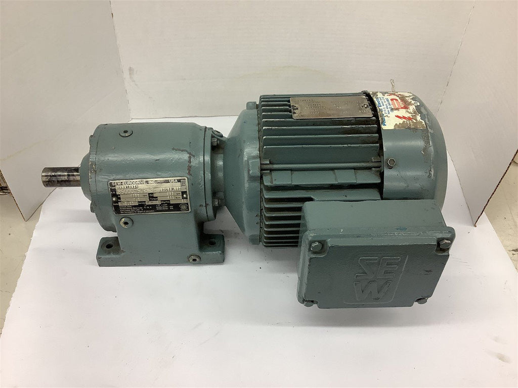 Sew-Eurodrive DFT90S4 1.5 Hp Gear Motor 230/460 Volts 1800 Rpm 8.37:1 Ratio