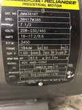 Baldor JMM3616T 7 1/2 Hp AC Motor 208-230/460 Volts 3450 rpm 2P 184JM Frame