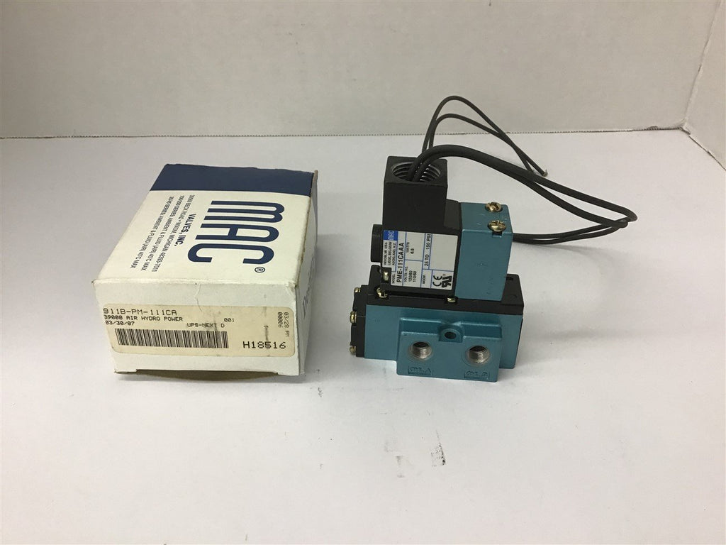Mac PME-111CAAA Solenoid Valve 120 volts 6.8 Watts 25-150 PSI