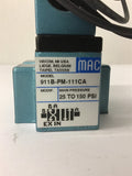 Mac 911B-PM-111CA Solenoid Valve 25-150 PSI 6.8 Watts 120 volts