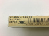 Norseman 61703 33UBAG 12.0MM x 1.25 D Straight Flute Hand Tap