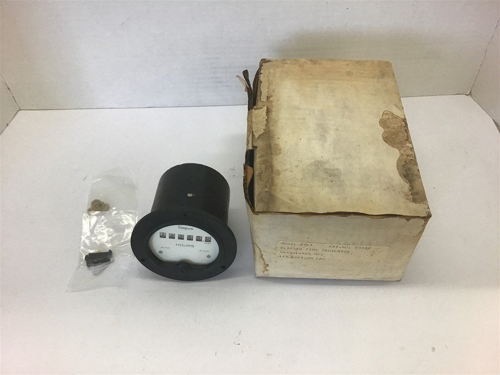 Simpson 03580 elapsed time Indicator 115 Volts Hour Meter