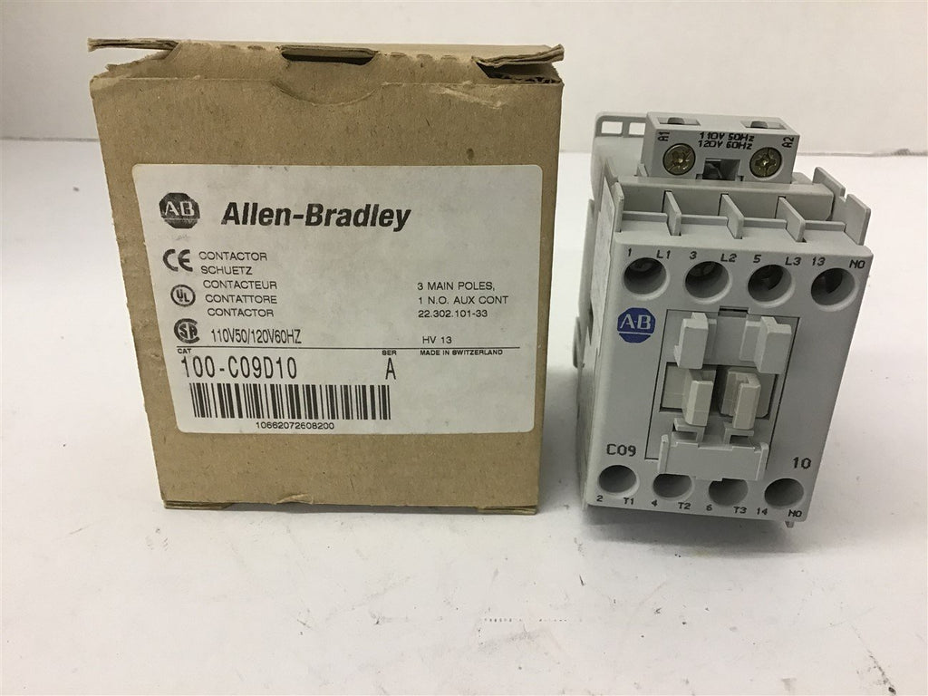 Allen-Bradley 100-C09D10 Contactor 120 Volt Coil 3 Pole 460 Volt @ 5HP