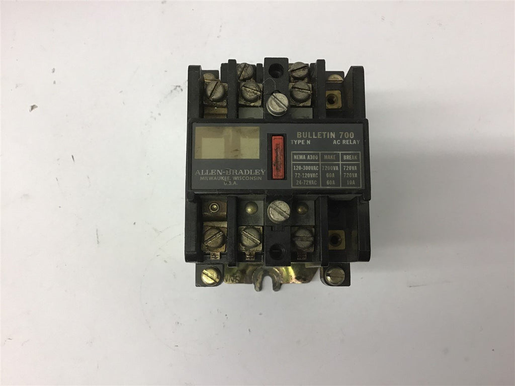 Allen-Bradley Type N AC Relay 10 Amp Relay