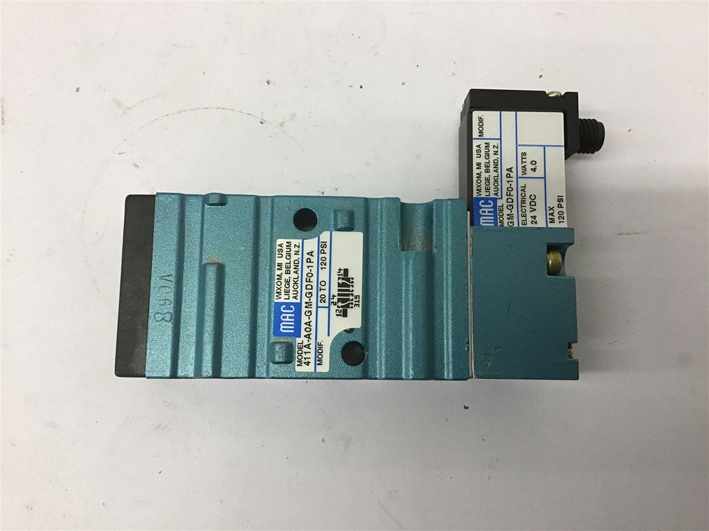 Mac 411A-AOA-GM-GDFO-1PA 120 PSI GM-GDF0-1PA 24 VDC
