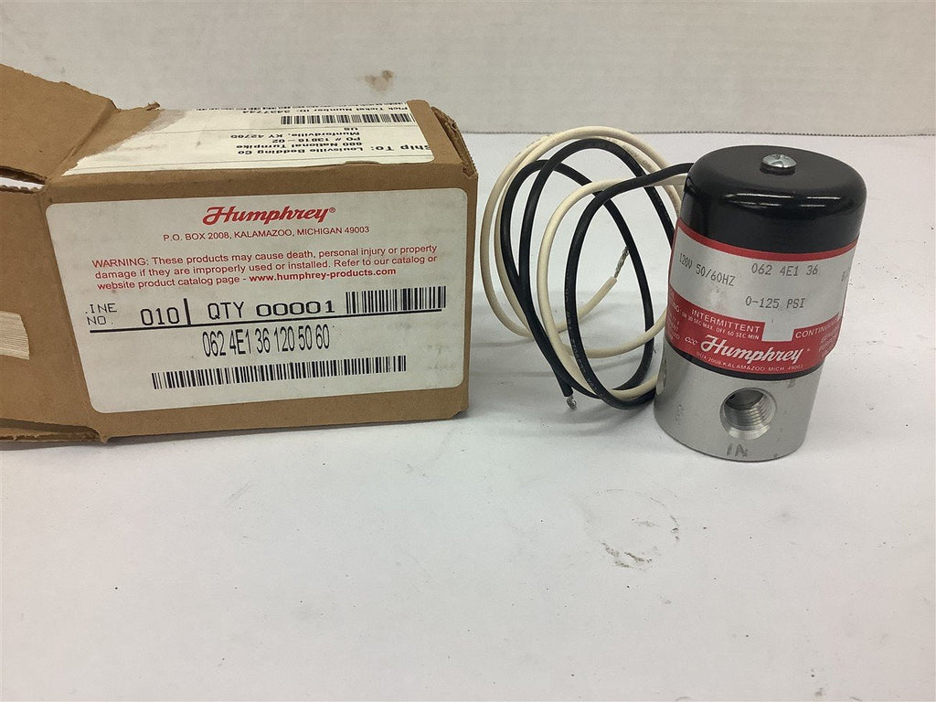 Humphrey 0624E1361205060 Solenoid Valve 120 Volts