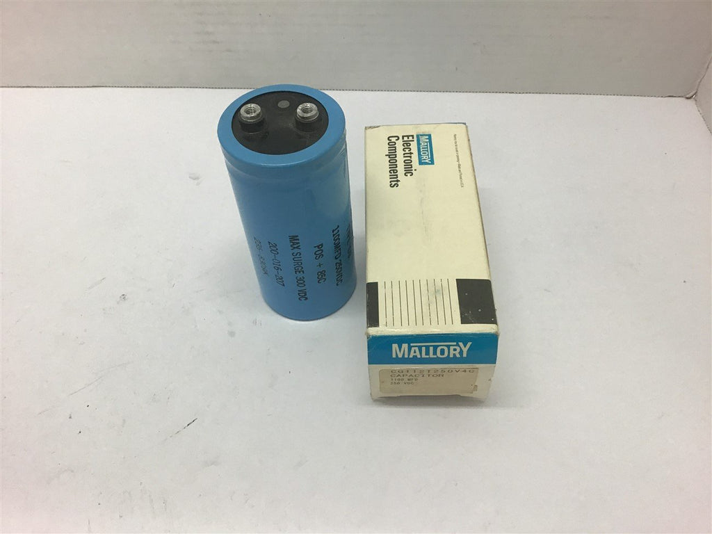 Mallory 200-016-207 1100 MFD 250 Vdc Capacitor