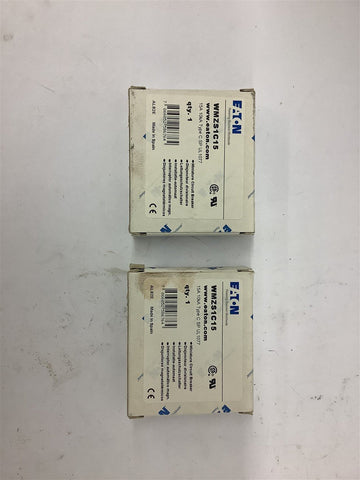 Eaton WMZS1C15 15 Amp Circuit Breaker Lot of 2