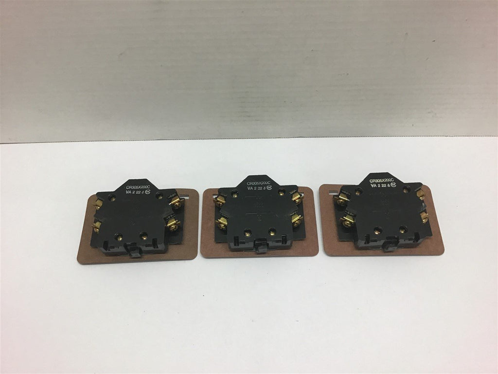 General Electric CR305X200C VA 2 22 Auxiliary Contact --Lot of 3