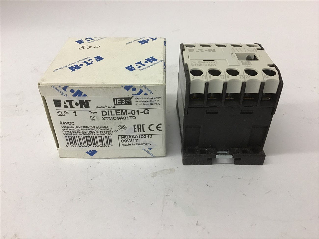 Eaton DILEM-01-G XTMC9A01 Contactor 24 VDC 460 Volts @ 5 HP