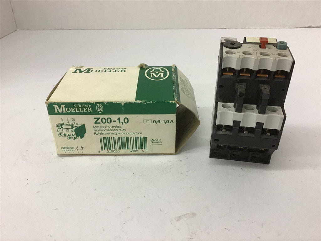 Moeller Z00-1.0 Overload Relay 0.6-1.0 Amps