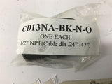 CD13NA-BK-N-O 1/2" NPT Connector Fittings Lot Of 12