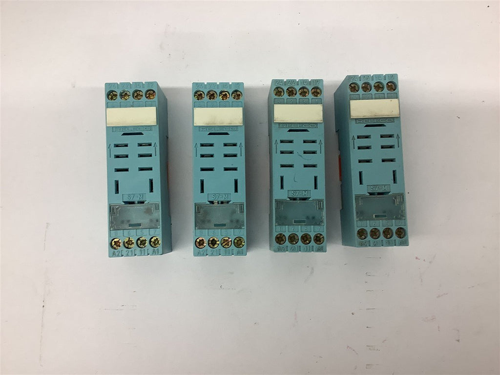 Releco S7-M10 Amp 380 volt Relay Socket Lot of 4