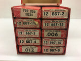 Starret Feeler Stock 667 12" Lengths 12 Pieces of Nine different Sizes