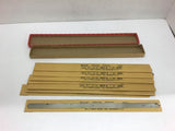 Starret Feeler Stock 667 12" Lengths 12 Pieces of Nine different Sizes