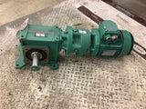 Leroy Somer LS80L 0.65 KW 1700 Rpm Double Reduction Gear Motor 25:1 /258:1 Ratio