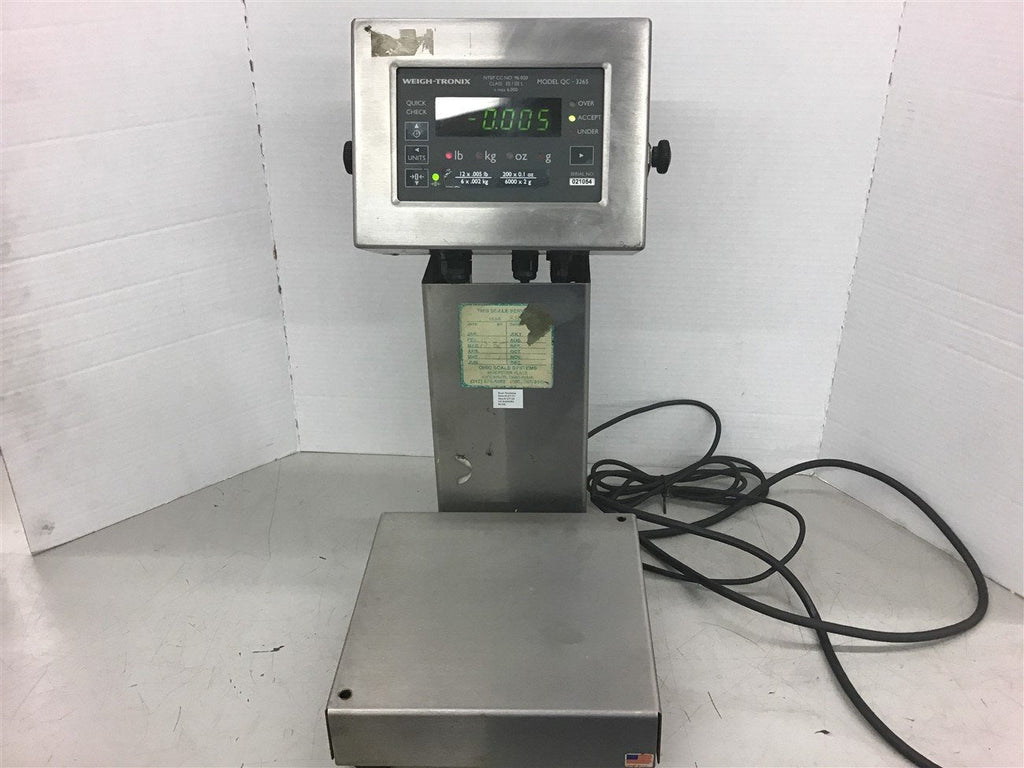 Weigh-Tronix QC3265 Digital Scale 115 Vac 0.5 Amp