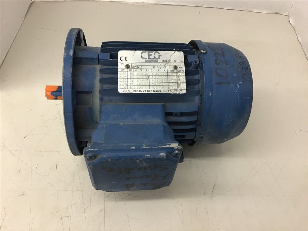 CEG 0.25 KW 230/400 Volts 1692 Rpm 3 Phase