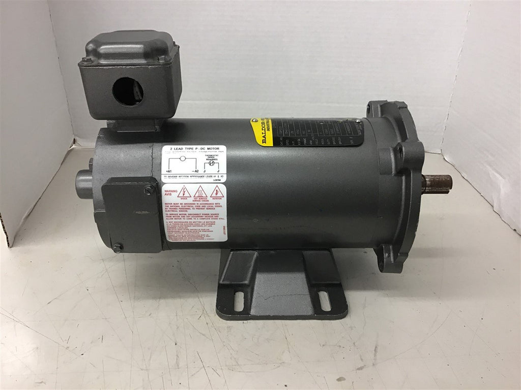 Baldor CDP3320 1/3 HP DC Motor 90 Arm volts 1750 Rpm 56C Frame