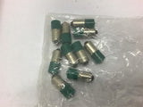 LED Green Miniature Bulb Lamp T3-1/4 MB-6-28V --Lot of 10