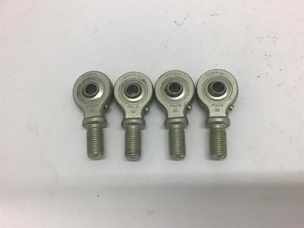 Durbal PM8 Rod End Bearing 3/8" Bore 1/4 FNPT--Lot of 4
