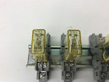 Idec RH1B-U 120 Volt Relay Mounted on Din Rail 1 Lot of 6