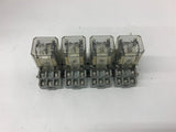 Potter & Brumfield KUP-11A15-24 24V Relay With Base Lot of 4