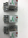 Schneider Electric 782XDX2M4L 120 Vac Relay with Base 1 Lot of 3