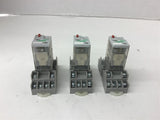 Schneider Electric 782XDX2M4L 120 Vac Relay with Base 1 Lot of 3