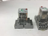 Schneider Electric 782XDX2M4L 120 Vac Relay with Base 1 Lot of 3