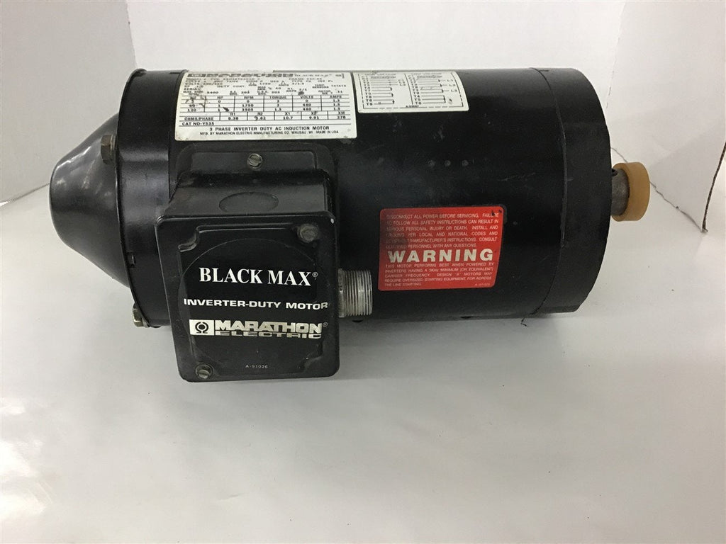 Marathon 56H19T5302D 1 Hp AC Motor 1800 Rpm 4P 230/460 V Black Max 56C-85 Frame