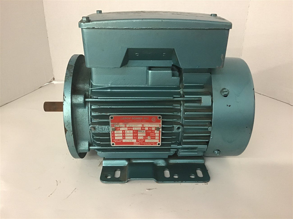 Leroy Somer DF405196 1/3 Hp AC Motor 115 230 Volts 1800 Rpm 4P