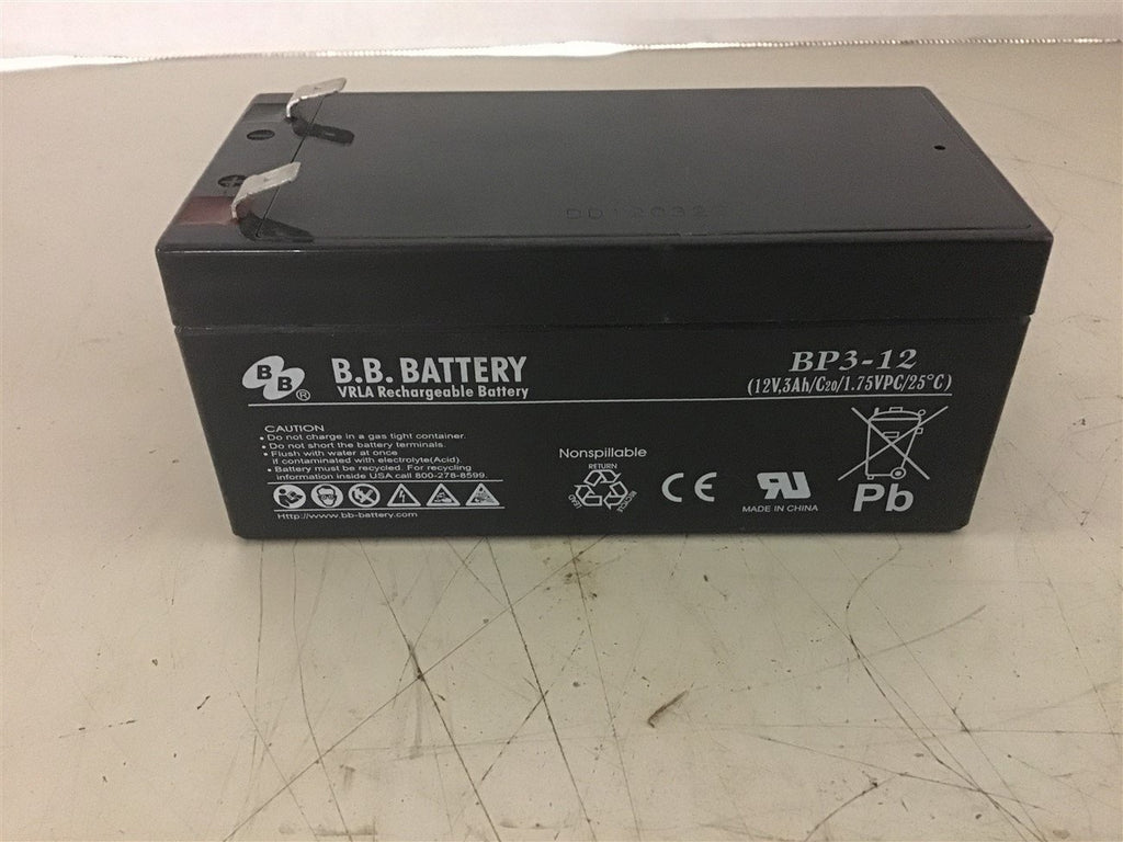 B.B Battery BP3-12 VRLA Rechargeable Battery