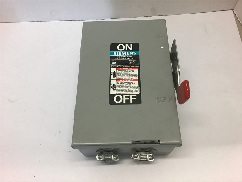 Siemens GF221N 30 Amp Fusible Safety Switch 240 Volts