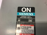 Siemens GF221N 30 Amp Fusible Safety Switch 240 Volts