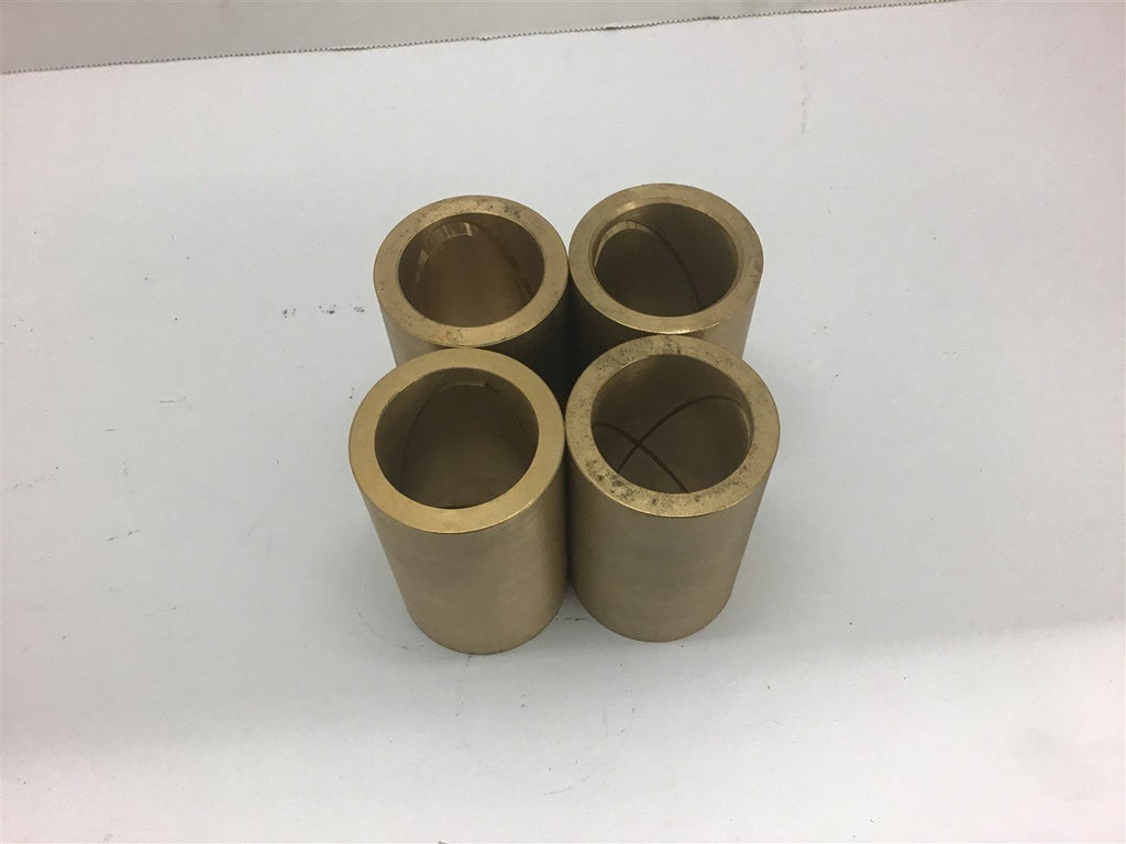 Brass Bushing 1-1/2" Bore, 2" OD, 3-1/4" Length Lot of 4
