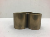 Brass Bushing 2" bore 2 3/8" OD 2 1/2" Length Lot of 3
