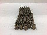 Brass Flange Bushings 1/4" Bore, 3/8" OD, 1/2" Length Lot of 75