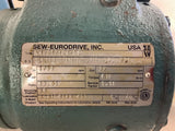 Sew-Eurodrive DFT71D4-KS 1/2 HP Gear Motor 230/400 V 1800/39 Rpm 43.05:1 Ratio