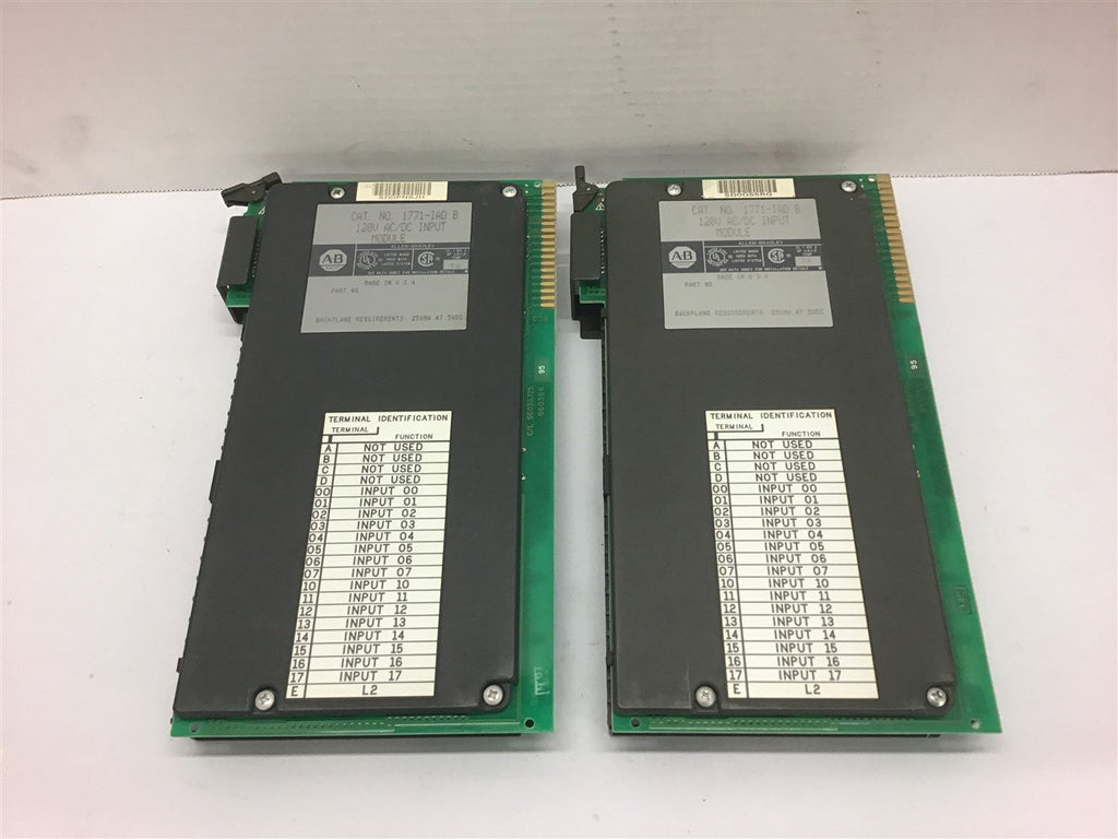 Allen Bradley 1771-IAD B 120 V AC/DC Input module --Lot of 2