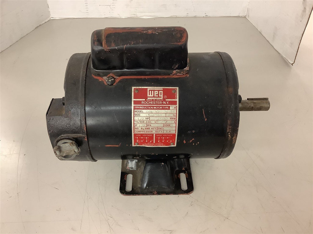 Weg CDL123656 C560787 1/2 Hp AC Motor 115/208-230 V 3600 Rpm 2P