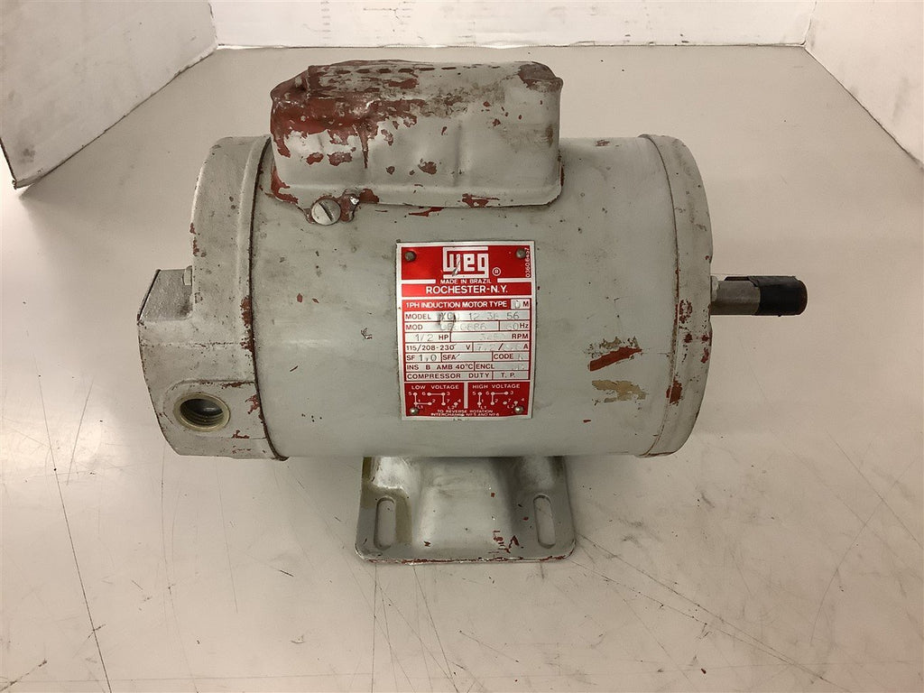 Weg C560886 1/2 HP AC Motor 115/208-230 v 3600 rpm 2P 56 Frame