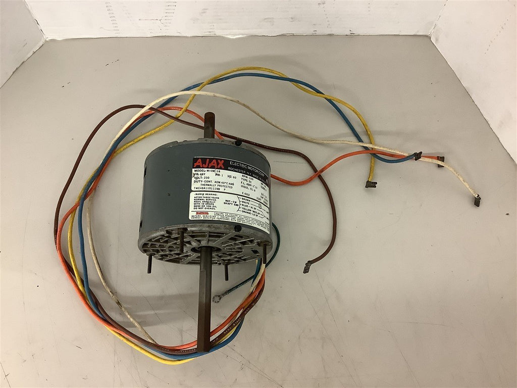 Ajax MIOM-16 1/6 HP AC Motor 230 volts Single Phase 1100 Rpm 48Y Frame