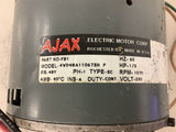 Ajax 4WD48A110673H 1/3 Hp AC Motor 1075 Rpm 230 volt 48Y Frame