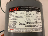 Ajax MIOM-13 1/3 Hp AC Motor 230 Volt 1100 Rpm 48Y Frame