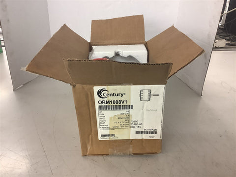 Century ORM1008V1 1/8 HP AC Motor 208-230 volts 825 Rpm 2 Speed 48Y Frame