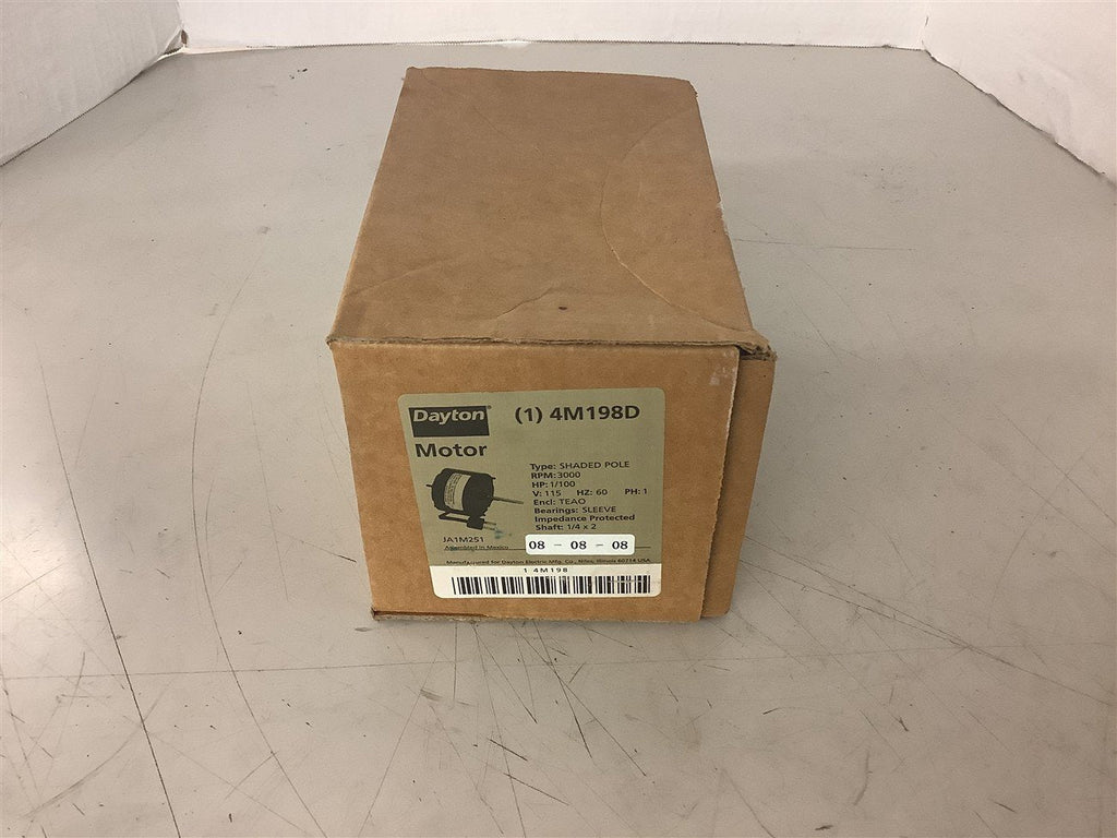 Dayton 4M198D 1/100 HP AC Motor 3000 Rpm Single Phase