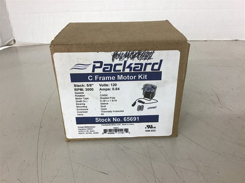 Packard 65691 5/8" Stack 120 volt 3000 Rpm 0.64 Amp 1 Speed