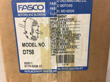 Fasco D758 1/3 1/4 1/6 HP Blower Motor 1075 Rpm Single Phase