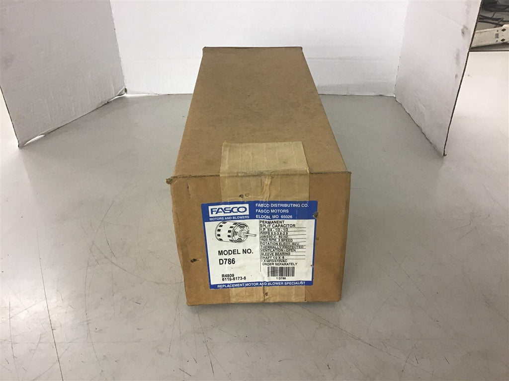 Fasci D786 3/4 1/2 1/3 HP AC Motor 208-230 Volt 1625 Rpm 3 Speed